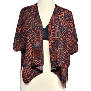 Hug Tribal Print Short Open Kimono OS